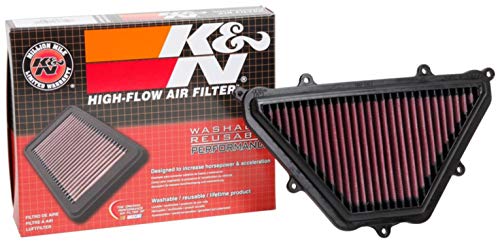 filtro de aire del motor k&n: alto rendimiento, premium, filtro de aire powersport: se adapta a honda  ha-7417 2017-2019