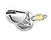 Chromed Plated 3 size Metal Male Chastity Device Belt Cock Cages Men's Virginity Lock Penis Ring Adult Games Sex Toys for Male Silver (1.6)