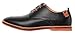 Serene Mens Classic Leather Soft Lace-Up Plain toe Sneakers Shoes Casual Oxfords (6.5 D(M)US, black)