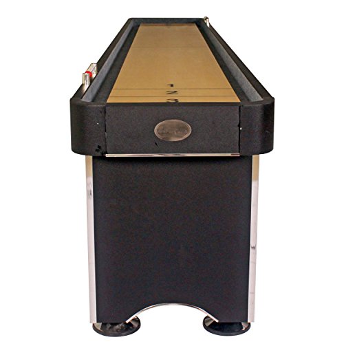 Harvil 9-Foot Shuffleboard Table with Complete Shuffleboard Accessories, Built-In Storage Cabinet, and Leg Levelers - Thumbnail 7