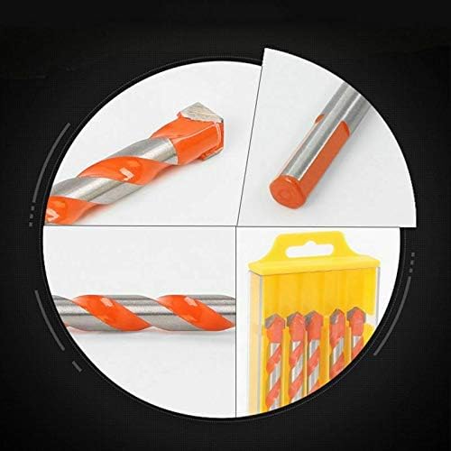 Multi-Purpose Drill Bit, 5PCS Carbide Twist Drill Bits Sturdy Masonry Drill Bits for Metal Wood, Block, Brick - Image 4