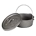 Stansport Non-Seasoned Cast Iron Dutch Oven, Flat Bottom (4-Quart), One Size
