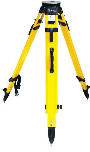 SitePro 01-HVFG20-DCB 5/8-11 Heavy Duty Fiberglass Tripod with Dual Clamp, Black