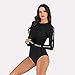 Mlide Womens Long Sleeve Zip Printed Half One Piece Swimsuit Swimwearthumb 4