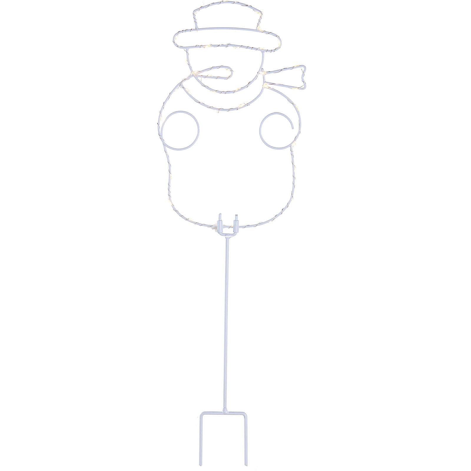 WeRChristmas Pre-Lit Snowman Garden Pathway Stake Light, 36 Warm White LEDs