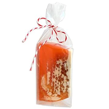 handgemachte Honigseife/Honey Soap 100g mit echter Bienenwabe in Geschenkverpackung