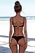 PRETTYGARDEN 2019 Sexy Push Up Padded Brazilian Bikini Set Swimwear Swimsuit Beach Suit Bathing Suits Black