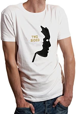 Canonon men 's Cotton Two Side Contour Crewneck Short Sleeve T-shirt White XXL