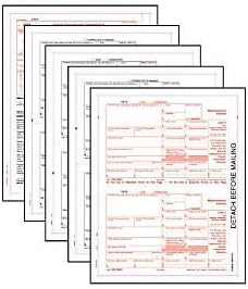 2019 Laser Tax Forms - 1099-MISC Income (4-Part Set) for 25 Individuals - Park Forms