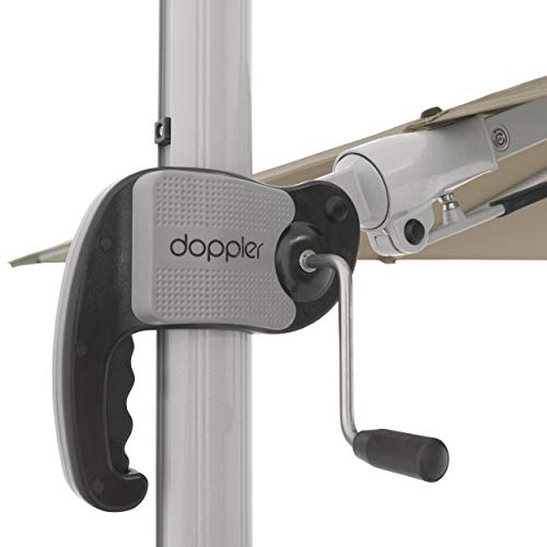 doppler Sonnenschirm SP-AZ 320x240 Rechteckiger Ampelschirm - 360° drehbar - Neigbar - ca. 320 x 240 cm - Greige-Taupe – Bild 8