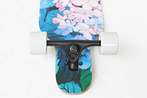VOLADOR 42inch Freeride Longboard Complete Cruiser (Drop Through Deck - Camber concave)(Petunia) - Thumbnail 6