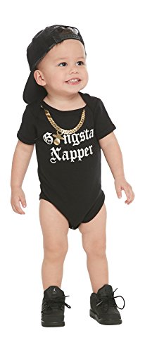 Buy Chubs Gangsta Napper Funny Baby Bodysuit Cool Baby Boy Clothes 3 6m Black At Amazon In