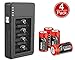 Arlo CR Rechargeable Batteries Upgrade 4 Pack 123A 3.7V 800mAh Protected Batteries with Case and Arlo Battery Charger for Arlo VMC3030 VMK3200 VMS3330 3430 3530 Wireless Security Cameras Alarm System