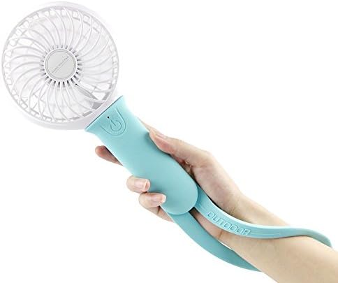 iFixandRepair Personal Mini Handheld Fan, Multi-function Portable Desk Fan, Rechargeable &amp; Adjustable 3 Speeds for Home Office Desktop Outdoor Travel Camping Hiking (blue)