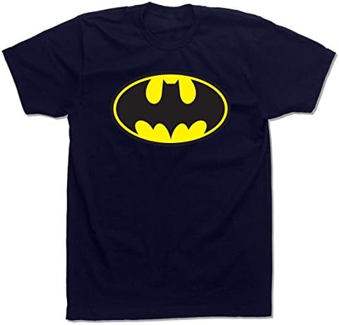 Batman Logo DC Comics Men's T-Shirt (XXL, Navy)