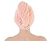 Fasting Drying Microfiber Hair Turban Towels for Women and Girls, 2 Pack Head Twist Towel Wraps Quick Dry Your Wet Hair after Bath Spa Shower (light orange+light purple)