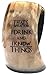 Uniquely Handcrafted & Polished That's What I Do I Drink & I Know Things Viking Drinking Horn - Inspired by Game of Thrones - Perfect Ale/Beer Mug Gift