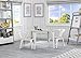 Delta Children Bistro Kids Play Table with 2-Piece Chair Set | White with Driftwood | Ideal for Arts & Crafts, Snack Time, Homeschooling, Homework & More