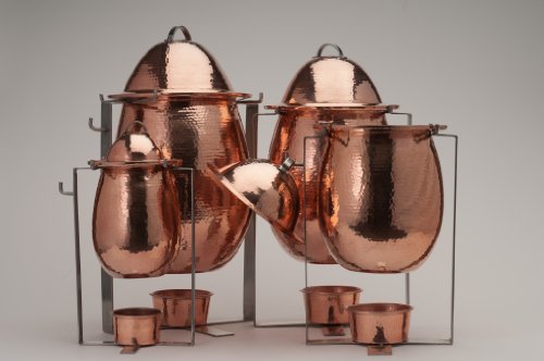 Sertodo Copper T-8 Delphi Soup Tureen, Hand Hammered 100% Pure Copper, 8 Quart Capacity - Thumbnail 3