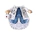 NACOCO Dog Cat Doctor Costume Pet Doctor Clothing Halloween Jeans Outfit Apparel (S)