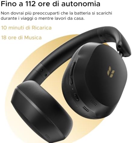 HiTune Max5s Cuffie Bluetooth Cancellazione Rumore Attiva 45dB Hires