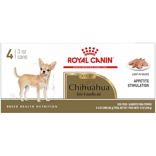 ROYAL CANIN BREED HEALTH NUTRITION CHIHUAHUA ADULT LOAF IN SAUCE WET DOG FOOD, 3 OZ CAN (4-PACK)