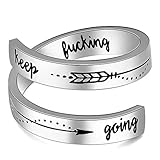 XOYOYZU Inspirational Rings for Women Adjustable