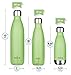 MIRA 12 oz Insulated Water Bottle - Slim Stainless Steel Cola Shape Thermos - Double Wall Hot & Cold Flask (24Hr Cold/12Hr Hot) - Cactus Green