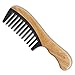 Wide Tooth Detangling Comb - pureGLO Anti-Static Horn Combs - Handmade Natural Wooden Comb for Thick Hair – Reduce Hair Breakage and Split Ends, for Men Women and Kids …
