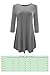 Womens 3/4 Sleeve Tunic Tops Loose Basic Shirt
