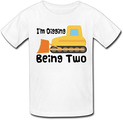 I'm Digging Being TwoT-shirt Short Sleeves Kid's Fashion Round Neck Best T Shirts For Juveniles