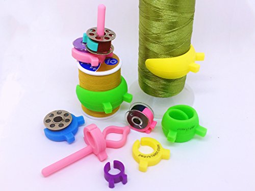 16 Pcs Bobbin Holders Clamps Clips Best Bobbin Buddies for Embroidery, Quilting and Sewing Thread PeavyTailor