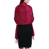 Peach Couture Women’s Pashmina Shawl Wrap – Warm Long Large Scarf for Evening Dress, Bridesmaid, Wedding & Bridal Wear