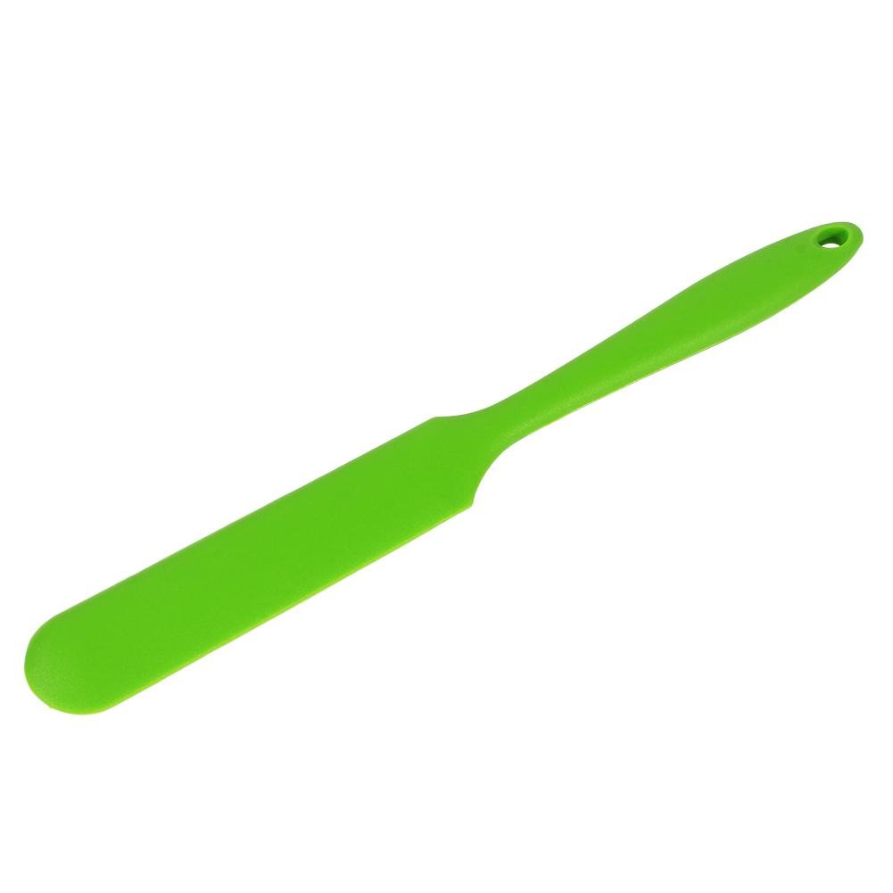 Silicone Spatula Heat Resistant and Non-Stick Rubber Scraper Brush Baking Cooking Tool for Cake Cream Butter Green