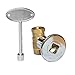 Onlyfire 1/2 Inch Straight Gas Key Valve Kit for Fire Pit Fireplace, Polished Chrome Flange and 3 Inch Key