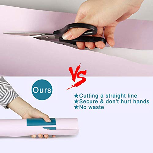 JUSHOOR Gift Wrapping Paper Cutter, Kraft Craft Paper Roll Sliding Line Cut Trimmer for Christmas Birthday, Easy Quick, Creative Sliding Paper Roll Cutter, Big Size, 3 Pack