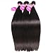 ISEE Hair 8A Malaysian Straight Hair 3 Bundles With Closure Virgin Unprocessed Human Hair Wefts Hair Extensions Deal With Mixed Lengths 22 24 26 Inches With 20 Inches Free Part Closure