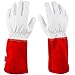 NoCry Large Red Thorn Proof Gardening Gloves for Women with Reinforced Palms and Fingertips, Perfect for Cactus, Rose Pruning, and Puncture Proof Protection