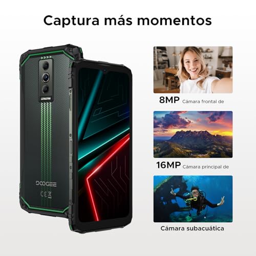 DOOGEERugged BLADE10-E Unbreakable Mobile Phone 4.5G, 24GB+128GB/2TB /6150mAh OTG / 16MP/ 6.56" HD+ 90Hz Android 15 Mobile Rugged Dual SIM/NFC/Face ID/Fingerprint/IP68/IP69K Smartphone