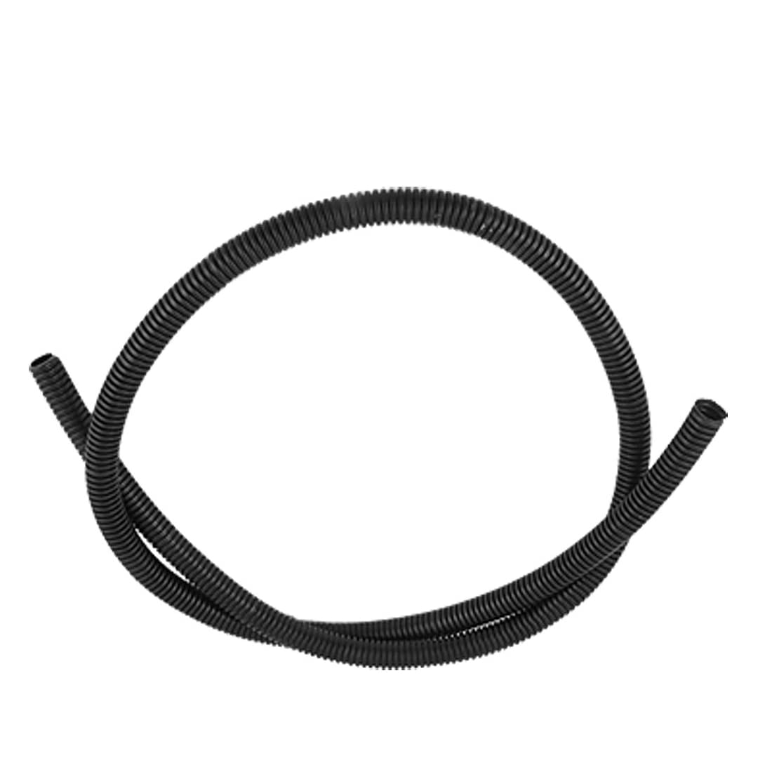 Sourcingmap 1M 13mm Diameter Flexible Corrugated Tube Electric Wire Conduit Black