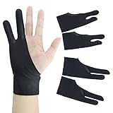 Bignc Drawing Glove 4 Packs(2 Women pcs+2 Men pcs) for Graphic Tablet Art Creation Pen Display(Black)