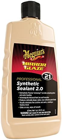 Meguiar's Mirror Glaze Synthetic Sealant 2.0 – Advanced Shine & Protection for Your Car – M21, 16 oz