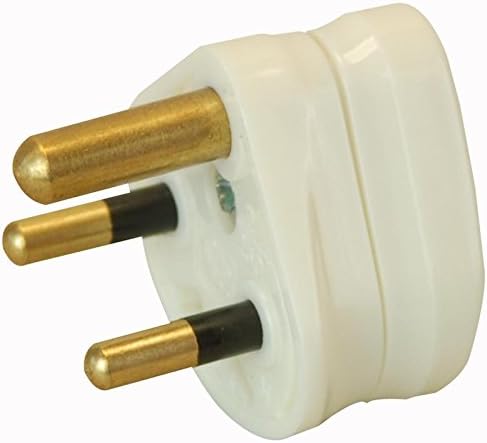 PRO ELEC 222 3-Pin Round Mains Plug 2A White UK Power Connector