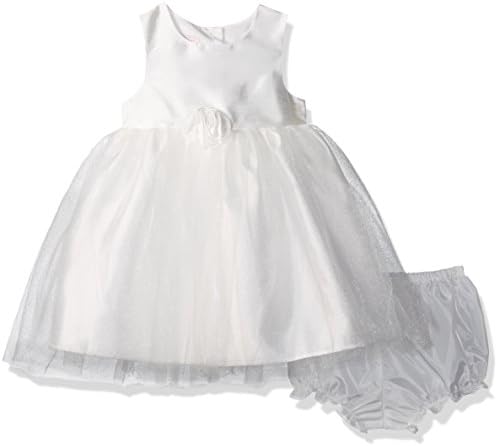 Marmellata Baby Girls' Shantung Ballerina Dress with Sparkle Skirt