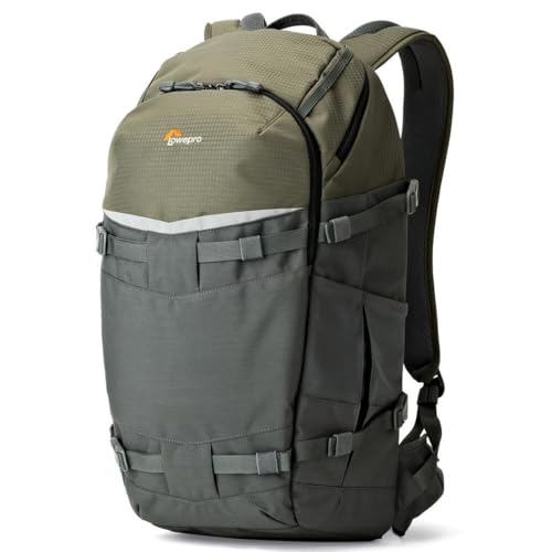 Lowepro Flipside Trek 450 Rucksack, Kamerarucksack für DSLRs und mehrere Objektive, Kamerarucksack für Laptop, Tablet, Fotozubehör, Stativ, grau, 17 x