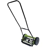 ALEKO GHPM12 5-Blade 12 Inch Hand Push Lawn Mower Adjustable Grass Cutting Height