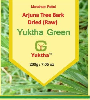Yuktha Green Arjuna Bark | Marutham Pattai | Terminalia Arjuna Bark | - 200g/7 Oz