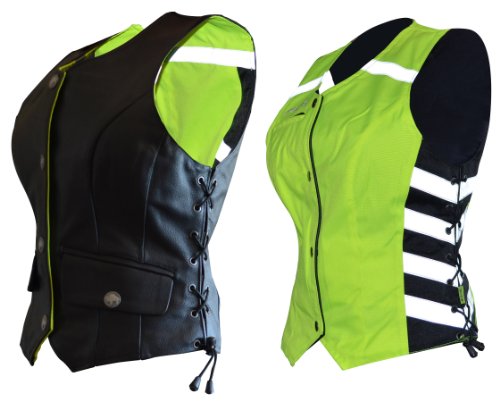 Missing Link Women's G2 D.O.C. Reversible Safety Vest (Black/HiViz Green, XXX-Large)
