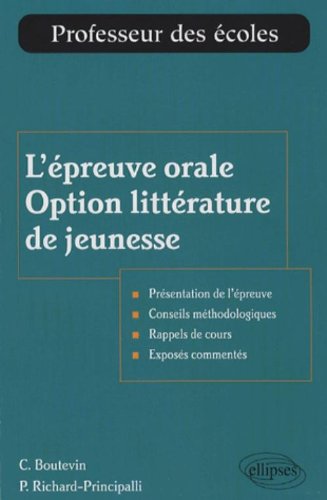 L' épreuve orale, option littérature de jeunesse