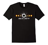 Mens Total Solar Eclipse August 21 2017 T Shirt Large Black